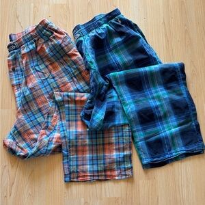 Polo by Ralph Lauren Men Plaid Pajama Bottoms - Blue and Orange